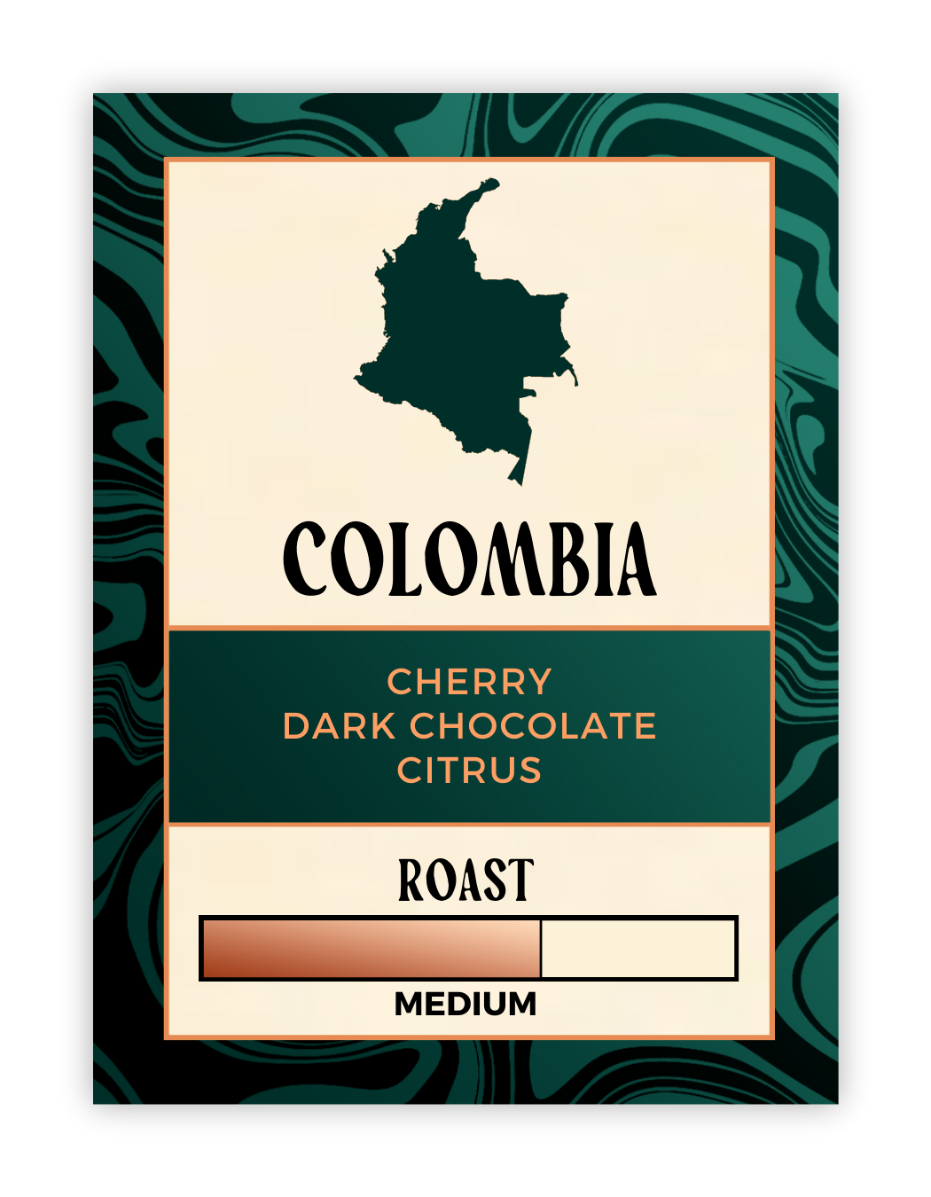 Coffee Library, Single Origin Coffee, Colombia Coffee, Cherry, Dark Chocolate, Citrus, Caramel, Brown Sugar, Medium Roast